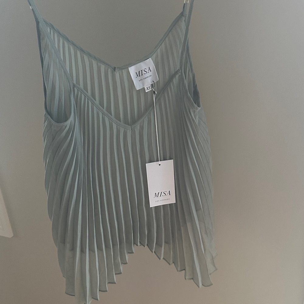 NWT MISA Los Angeles Sea Foam Green Top